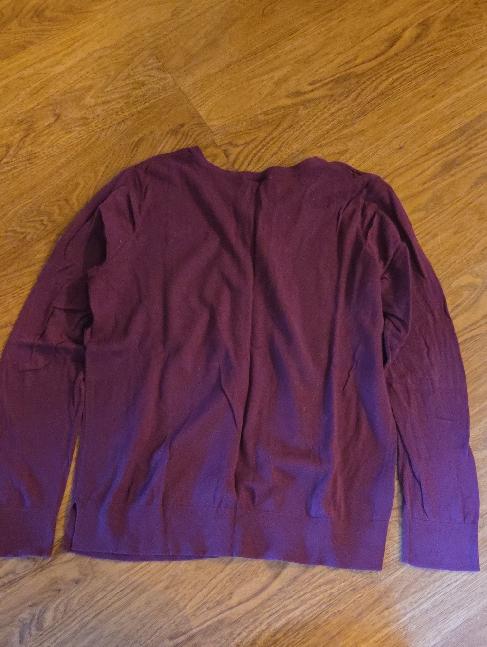 LOFT Women's Plum Button-Front Cardigan - Size LARGE - Picture 5 of 6